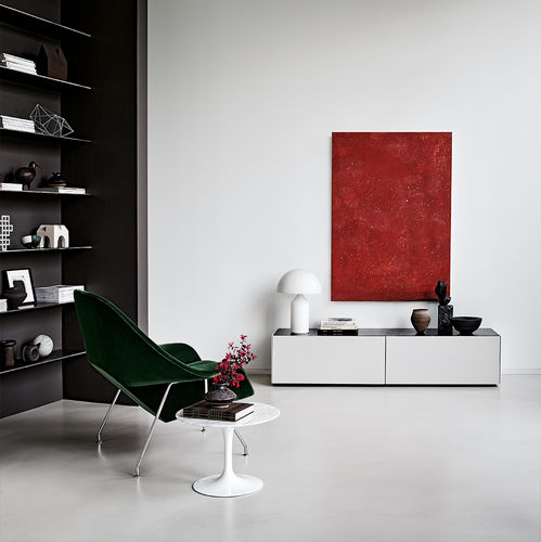 Credenza contemporanea - Matic  - Knoll international - in quercia naturale / in marmo / con cassetti