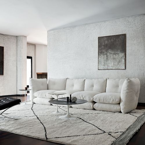 Divano modulare - Perron Pillo  - Knoll international - contemporaneo / in tessuto / con braccioli