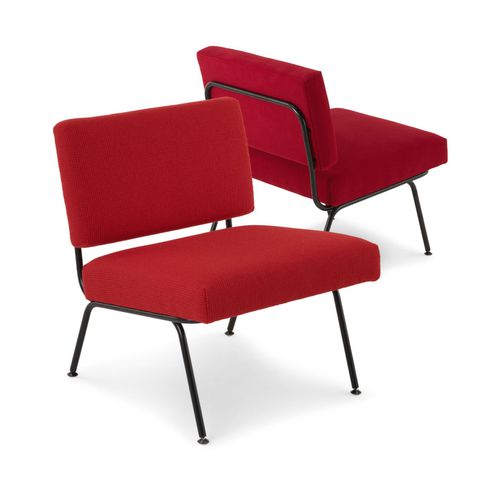 Poltrona contemporanea - 31 - Knoll international - in tessuto / in poliuretano / in cromo