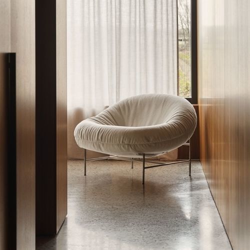 Poltrona contemporanea - PERRON BUN - Knoll international - in metallo / flottante / bianca