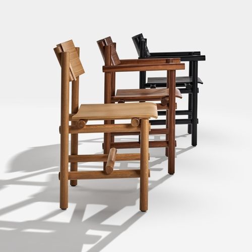 Sedia da pranzo contemporanea - MUECKE - Knoll international - da interno / in quercia naturale / in legno massiccio