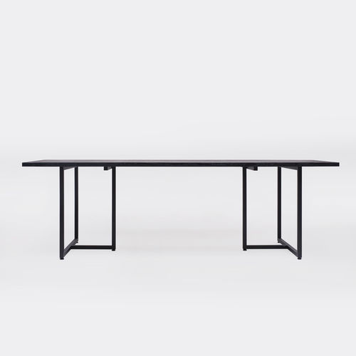 Tavolo da pranzo design industriale - JACK T3456 - GHYCZY - in rovere / in noce / con supporto in acciaio termolaccato
