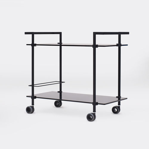 Carrello di servizio - DORIS T63S - GHYCZY - contract / in metallo / in vetro