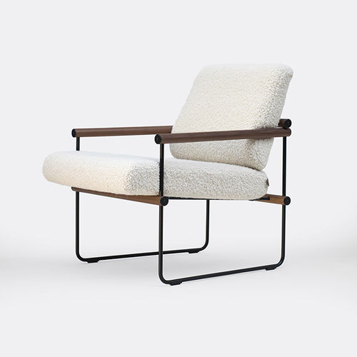 Poltrona design industriale - AUDREY S12 - GHYCZY - in tessuto / in legno massiccio / in metallo