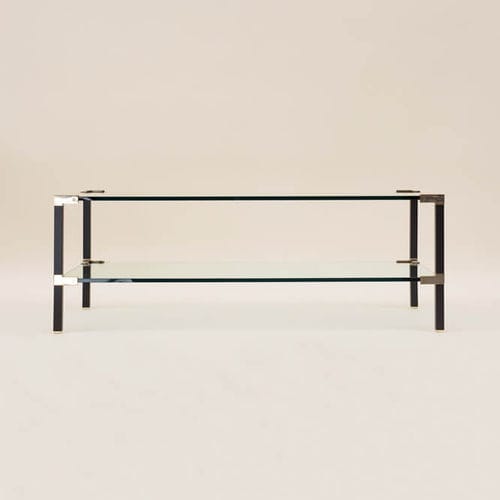 Tavolino basso design Bauhaus - LUCAS T55D - GHYCZY - in vetro / con supporto in metallo / rettangolare