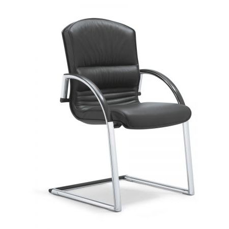 Sedia visitatore contemporanea - 44 - Stoll Giroflex - da interno / in pelle / imbottita