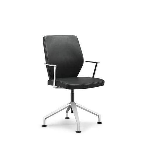 Poltrona visitatore contemporanea - 656 - Stoll Giroflex - in pelle / ad altezza regolabile / contract