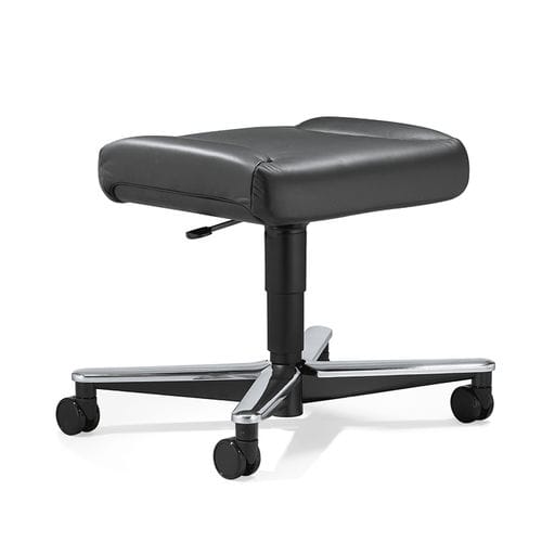 Sgabello operativo in pelle - 81 - Stoll Giroflex - regolabile / con rotelle / girevole