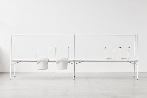 Tavolo contemporaneo - FOURREAL® A XL 74 - Four Design - in laminato / con supporto in acciaio / rettangolare