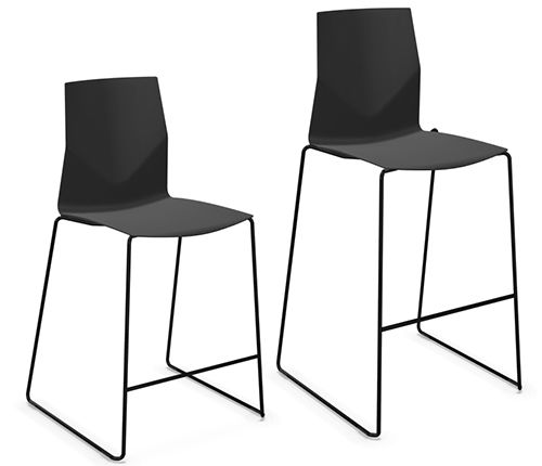 Sedia alta contemporanea - FOURCAST&reg;2 COUNTER/HIGH ECO - Four Design - da interno / in acciaio / in polipropilene
