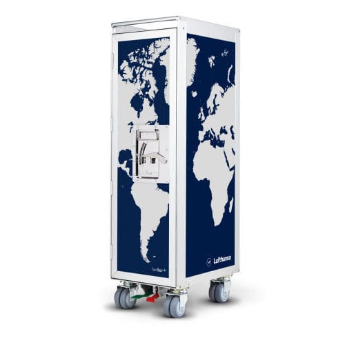 Carrello di servizio - BORDBAR_NEW LUFTHANSA GLOBE - bordbar design GmbH - contract / personalizzabile / in alluminio anodizzato