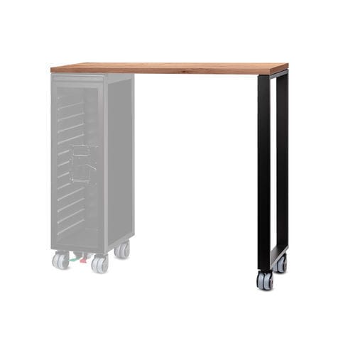 Tavolo alto contemporaneo - HIGHTABLE_BY JANUA_ NATURAL - bordbar design GmbH - in rovere / con supporto in alluminio anodizzato / rettangolare