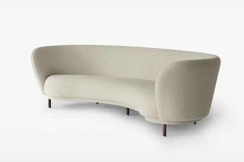 Divano a semicerchio - DANDY - Massproductions - contemporaneo / in tessuto / beige