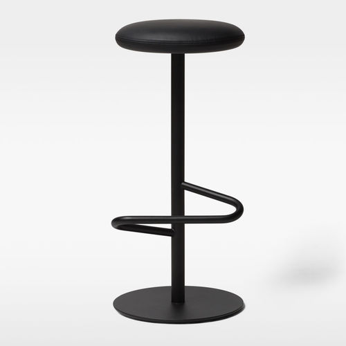 Sgabello da bar contemporaneo - ODETTE - Massproductions - con supporto in acciaio verniciato a polvere / imbottito / per ristorante