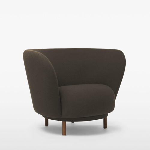 Poltrona contemporanea - DANDY  - Massproductions - in tessuto / marrone / blu