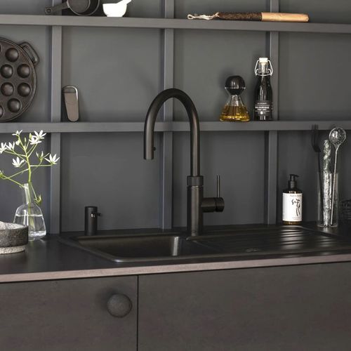 Miscelatore da appoggio - QUOOKER FLEX - MYKILOS - in acciaio inossidabile / da cucina / 1 foro