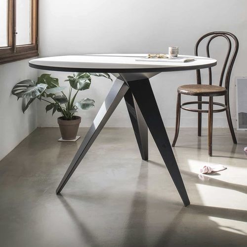 Tavolo contemporaneo - BUSY - MYKILOS - in rovere / in MDF / in linoleum