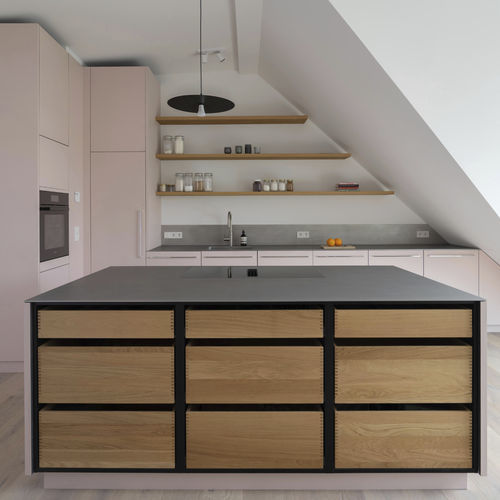Cucina contemporanea - WS  - MYKILOS - in MDF / in acciaio inossidabile / in linoleum