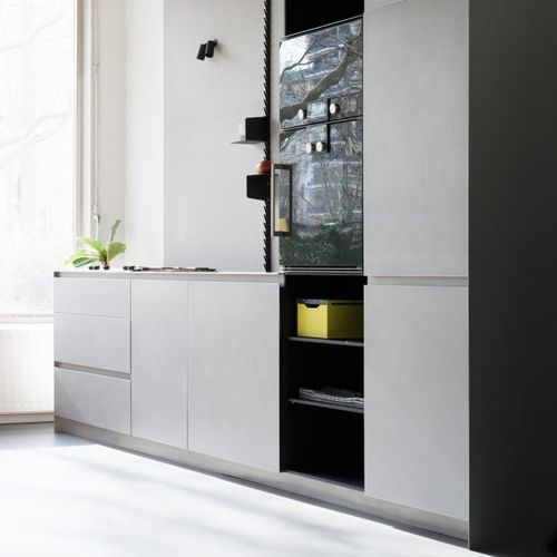 Cucina contemporanea - MK1 - MYKILOS - in rovere / in marmo / in acciaio inossidabile