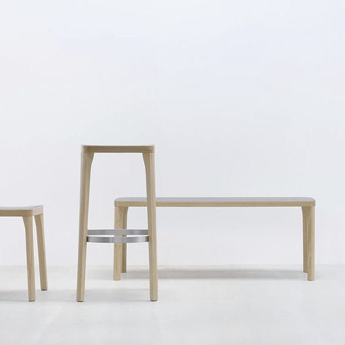 Sgabello da bar contemporaneo - ST6N - HUSSL - in legno / contract