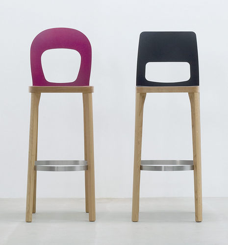 Sedia alta contemporanea - ST6N - HUSSL - in legno / contract / senza braccioli