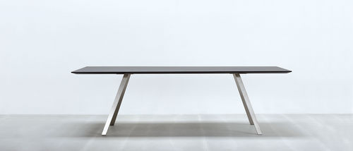 Tavolo contemporaneo - LINO T - HUSSL - in linoleum / rettangolare / professionale