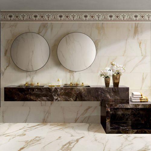 Piastrella in gres porcellanato - MAXIMVS - Versace Ceramics - levigata / da interno / da bagno