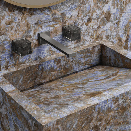 Miscelatore doppio comando per lavabo - PF60011340 - Versace Ceramics - da parete / in metallo / da bagno