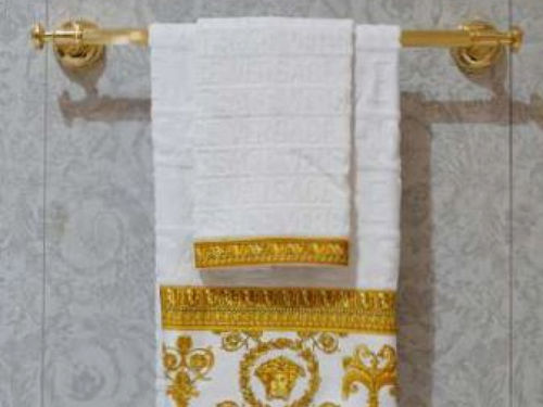Portasalviette a 1 barra - G6810048 - Versace Ceramics - da parete / in metallo / nero