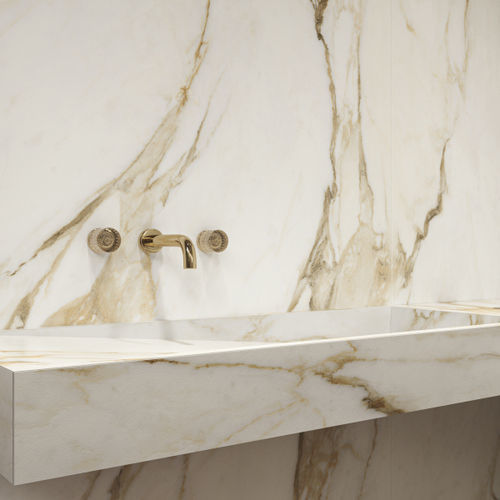 Lavabo sospeso - Versace Ceramics - in ceramica / rettangolare / senza foro