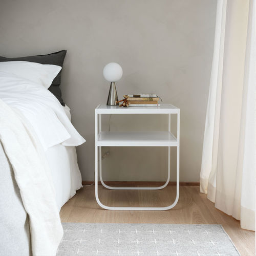 Comodino contemporaneo - NATI TATI - Asplund - in rovere / in MDF laccato / in metallo laccato