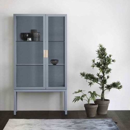 Vetrina armadio contemporanea - FRAME - Asplund - con piedi alti / in vetro / in metallo verniciato