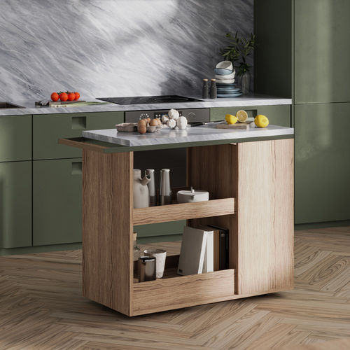 Carrello di servizio - REMY - Asplund - in metallo / in rovere / in MDF