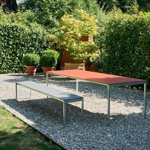 Tavolo contemporaneo - thesis - Atelier Alinea - in laminato / in fibrocemento / con supporto in acciaio galvanizzato