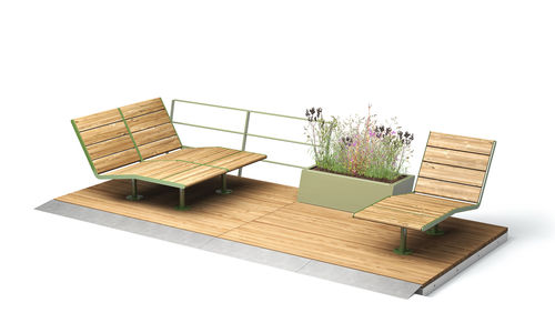 Parklet con fioriera integrata - Parklet 2.0 - Vestre - mobile / modulare