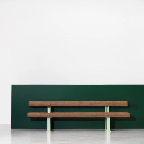 Panca per spazi pubblici contemporanea - YPSILON  - Vestre - in acciaio galvanizzato / in legno / con schienale