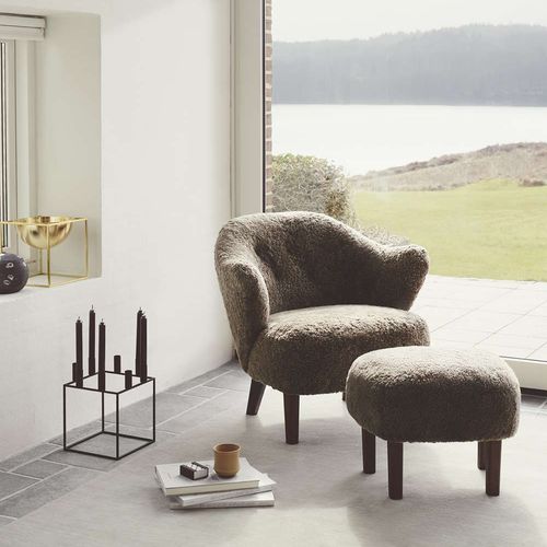Poltrona design scandinavo - INGEBORG - by Lassen - in tessuto / in pelle / in pelle di pecora