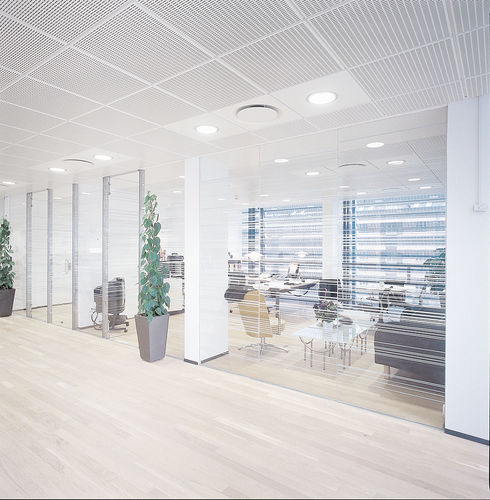 Controsoffitto in acciaio - DAMPA&reg; Lay - DAMPA - a quadrotte / da interno / acustico