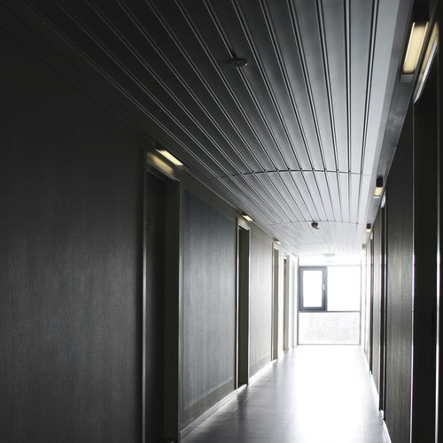 Controsoffitto in alluminio - DAMPA&reg; 10/100/200/300 - DAMPA - in pannelli / da interno / acustico