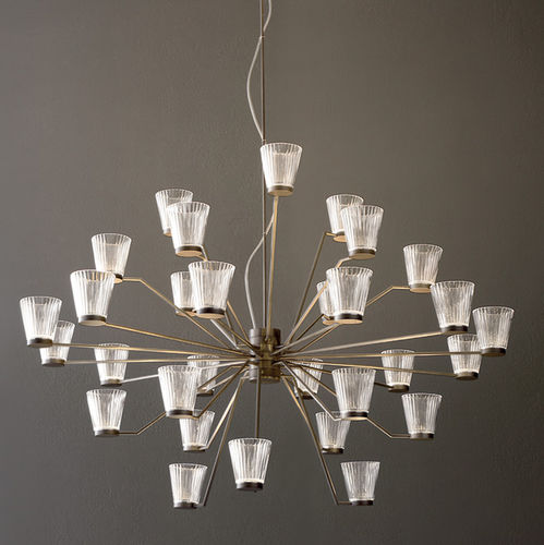 Lampadario contemporaneo - CANALETTO 30S - 18S - iconeluce.com - in vetro soffiato / in metallo / LED