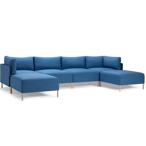 Divano modulare - BLOCKS - OFFECCT - contemporaneo / in tessuto / in pelle