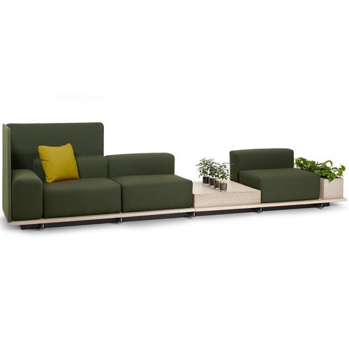 Divano modulare - MEET - OFFECCT - contemporaneo / in tessuto / in pelle