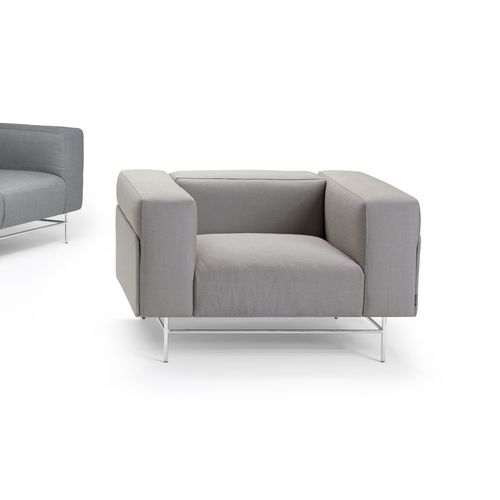 Poltrona visitatore contemporanea - AVIGNON - OFFECCT - in tessuto / grigia / contract