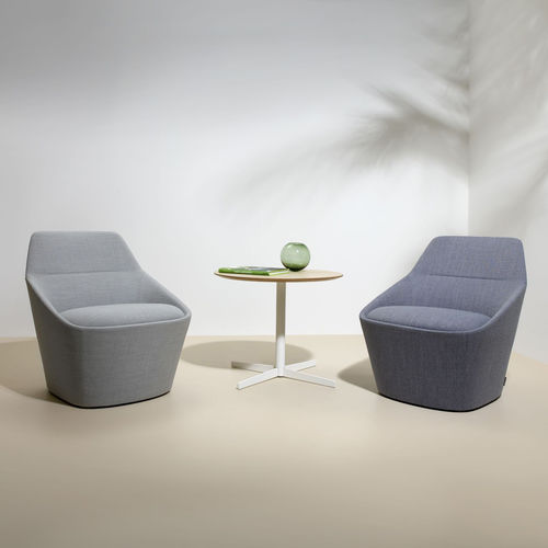 Chauffeuse contemporanea - EZY - OFFECCT - in pelle / in tessuto / grigia