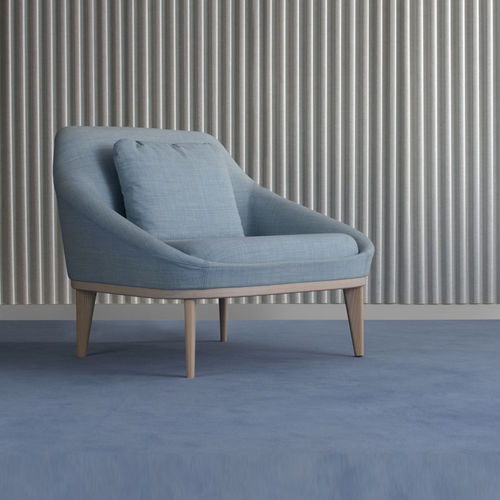 Poltrona visitatore contemporanea - EZY - OFFECCT - in pelle / in tessuto / in legno
