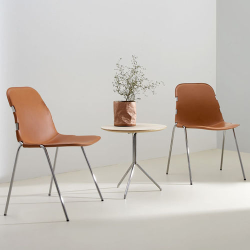 Sedia visitatore contemporanea - BIKE - OFFECCT - da interno / in pelle / in cromo