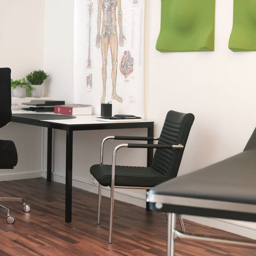 Sedia visitatore contemporanea - QUILT - OFFECCT - da interno / in tessuto / in pelle