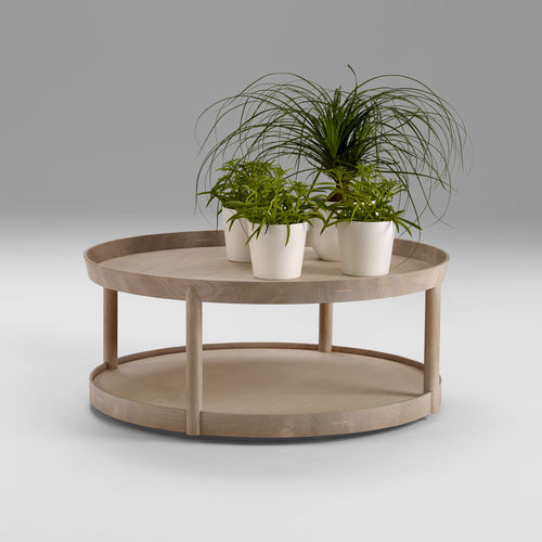 Tavolino basso contemporaneo - ARCHIPELAGO - OFFECCT - in rovere / rotondo / per edifici pubblici