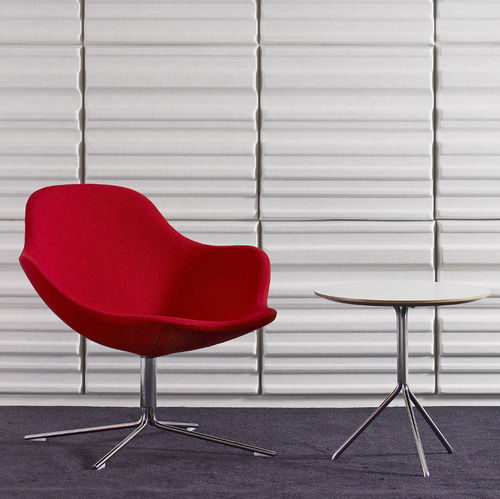 Tavolo d'appoggio contemporaneo - BOND - OFFECCT - in rovere / in metallo cromato / in laminato