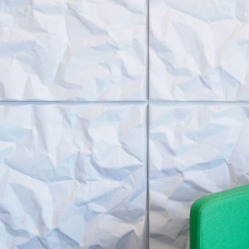 Pannello acustico a muro - SOUNDWAVE® SCRUNCH - OFFECCT - in fibra di poliestere / quadrato / colorato